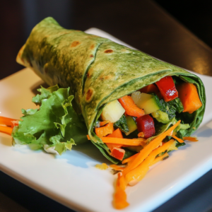 Spinach Wraps with Veggies