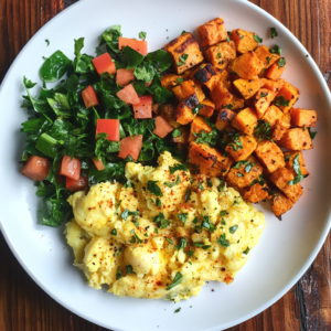 Sweet Potato Hash with Scrambled Egg