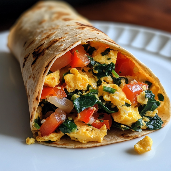 Egg & Veggie Scramble with Whole Grain Wrap